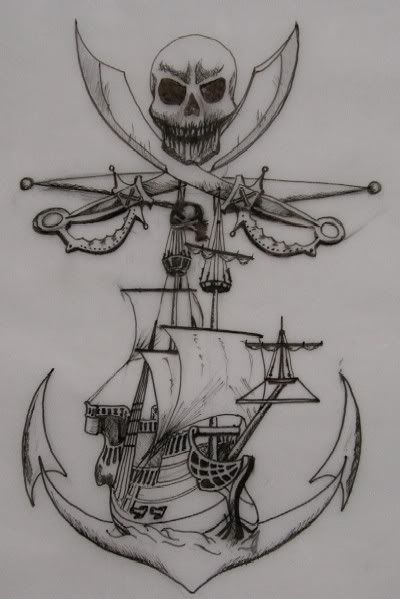 pirate tattoo designs. I love pirates, but I don#39;t
