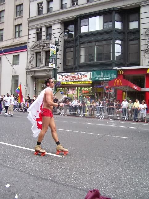 Rollerman...out to save the parade for all the gays. Pictures, Images and Photos