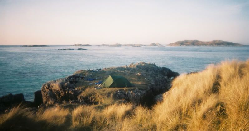Camp on the Northern tip of Coll