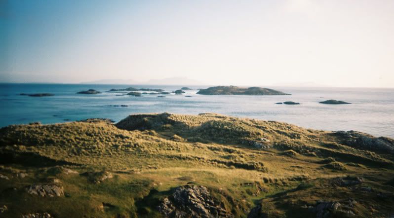 Morning view looking North from Coll to the Small Isles