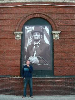 me in front of the Pennsylvania Depot in Richmond IN