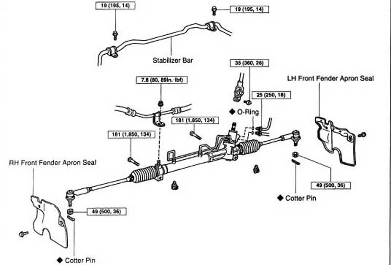 toyota camery rear suspension 2002 drawings #2