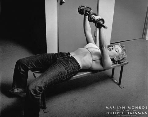 marilyn monroe lifting weights
