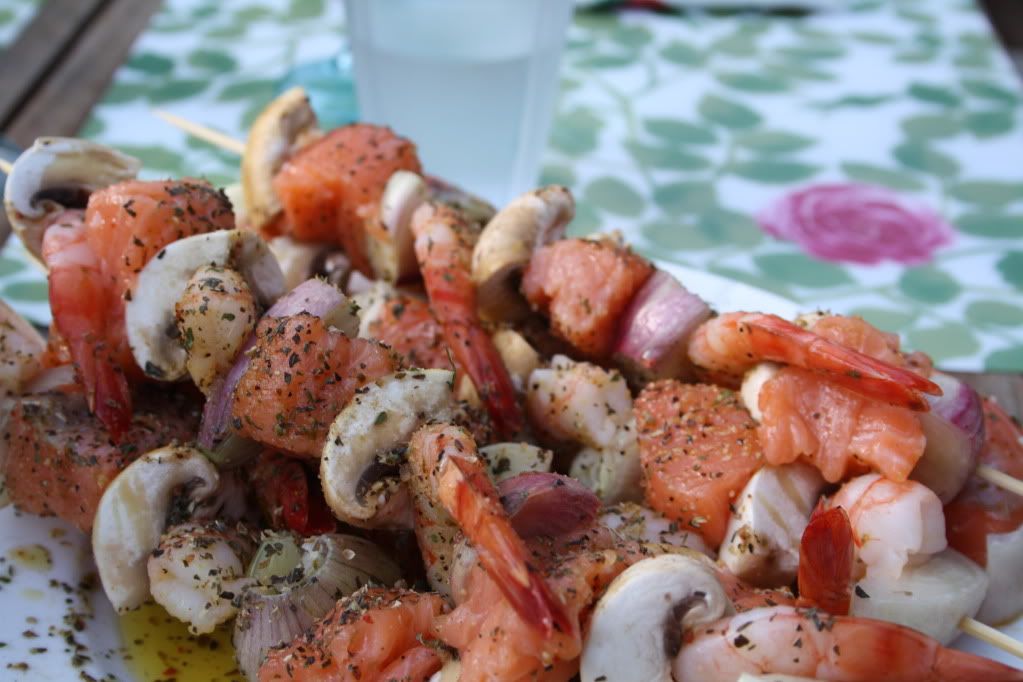 sjømat på grillen