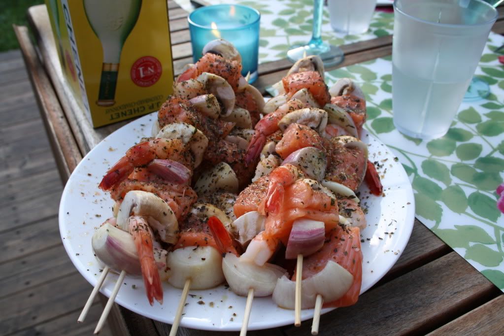 sjømat på grillen