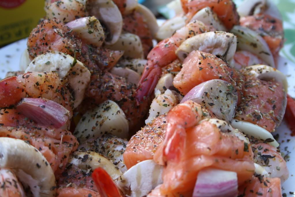 sjømat på grillen