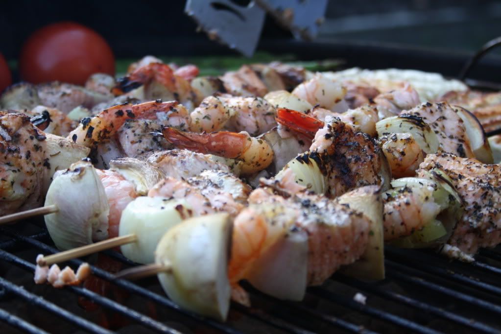 sjømat på grillen