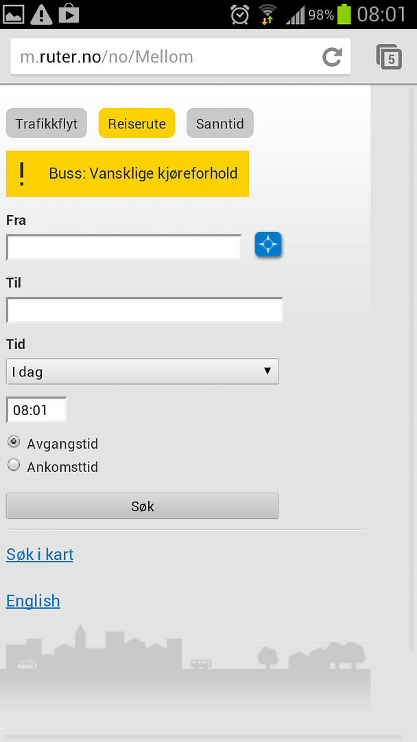 snø lokaltransport