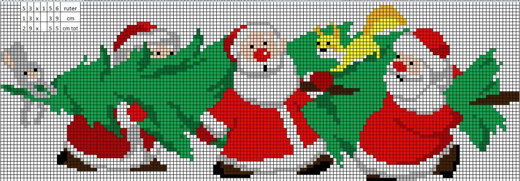 korssting mønster jul