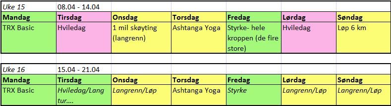 treningsblogg