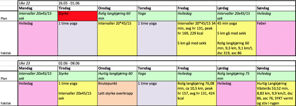 treningsblogg