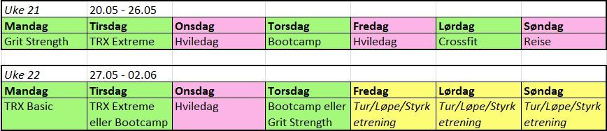 treningsblogg
