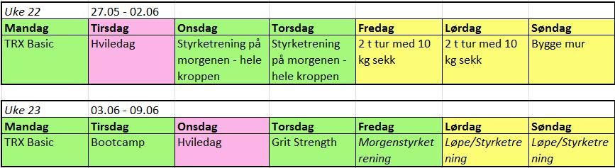 treningsblogg