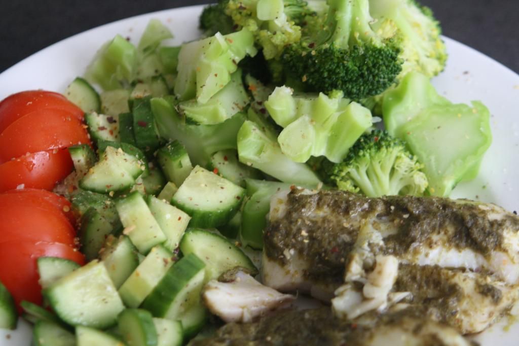 torsk og pesto