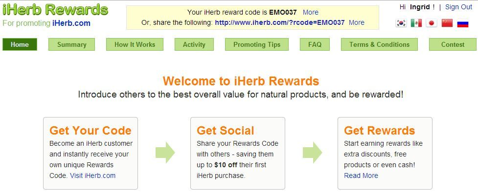 iherb rewards