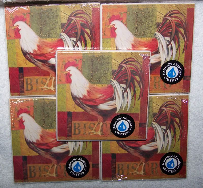ceramic rooster coasters