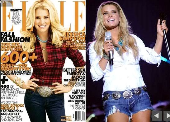 Jessica Simpson. In its September 2008 issue, Elle decided to chop up 