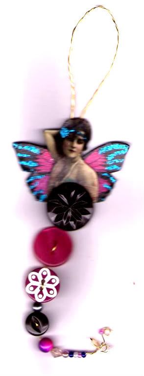 Flapper button fairy /angel