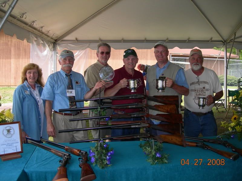Frank and Steve holding the Hammergun Trophy in 2008