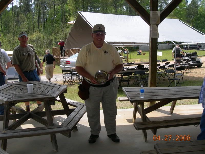 Pastor Charlie Brooks with the Black Powder Trophy in 2008