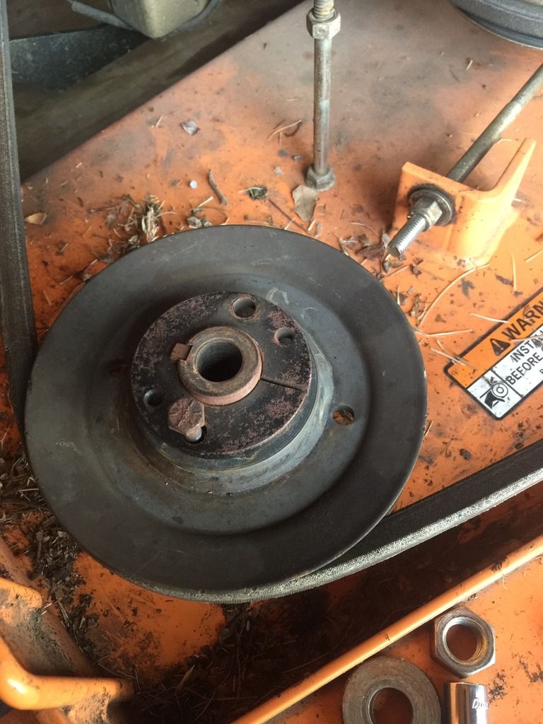 Quick help with removing pulley from spindle Lawn Care Forum