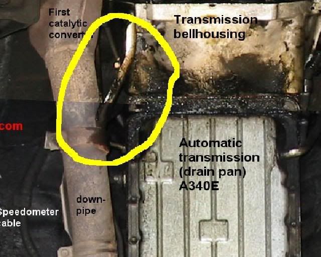 Transmission oil leaking onto downpipe Supra Forums