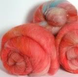 ~Up to 100% HC $ Auction~ "There Ought to be Clowns" merino blended batts, 3.95oz