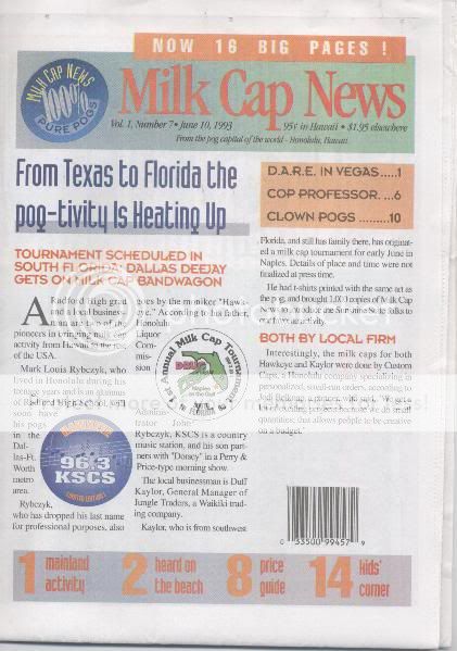 Milk Cap News POGs TAZZOs FLIPPOs All 7 Issues Complete Hawaii POG 