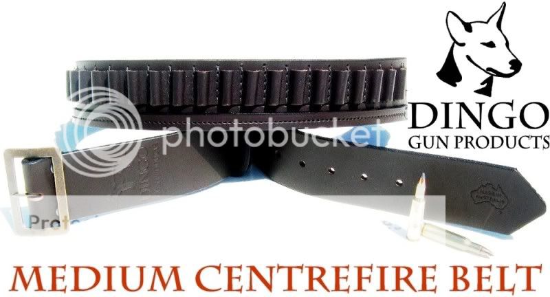 Leather Ammo Belt Centrefire Handgun Bullet 32 38