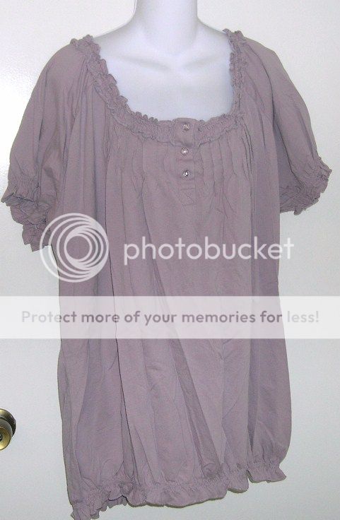 Lovely mauve peasant style shirt by Avenue Precious Peasants size 26 