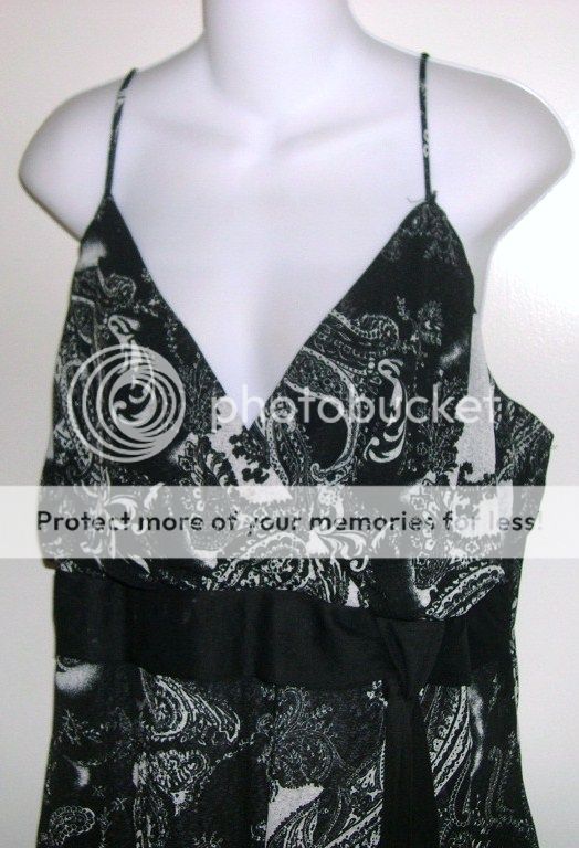 Black & white print asymmetrical sleeveless tunic top 1X  